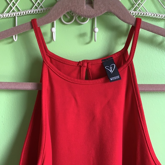 Red halter neck dress Windsor - Picture 4 of 6